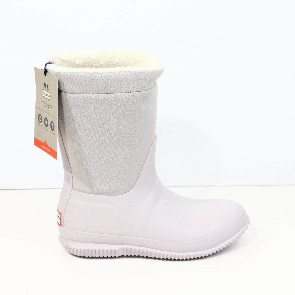Hunter Original Roll Top Sherpa Boots NEW sz 6 Women Winter Bootie Lined
